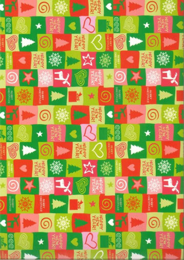 Picture of WRAPPING PAPER SHEET 100X70CM CHRISTMAS